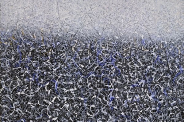 Wild Field, an artwork presented within the exhibition “Mark Tobey Luce filante”