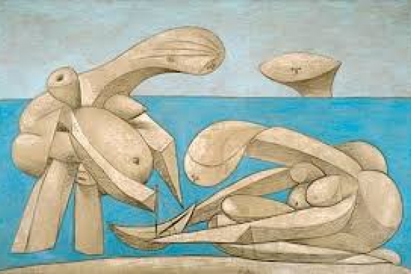"La Baignade" an artwork presented within the exhibition "Picasso. Sulla Spiaggia"