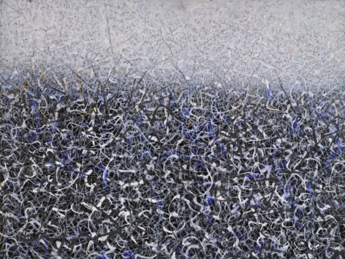 Wild Field, an artwork presented within the exhibition “Mark Tobey Luce filante”