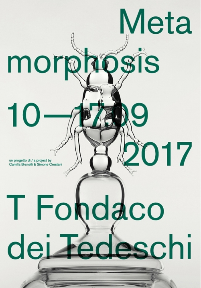 Affiche du vernissage de la collection d'œuvres en verre "Metamorphosis
