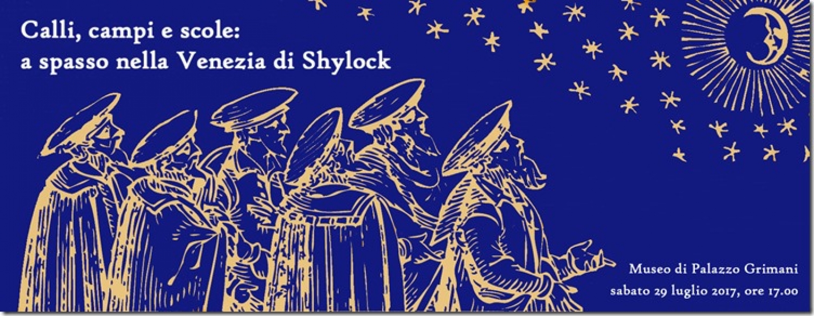 Poster of the concert "Calli, campi e scole: a spasso nella Venezia di Shylock"